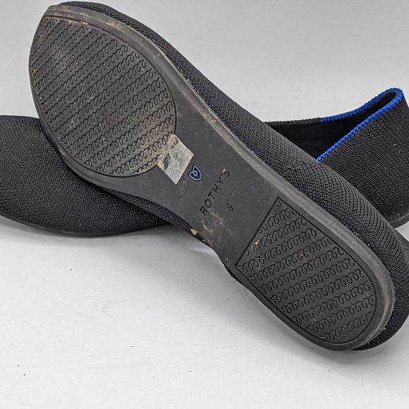 Rothy's Black "The Flat" Slip ons SZ 9 - Picture 4 of 8